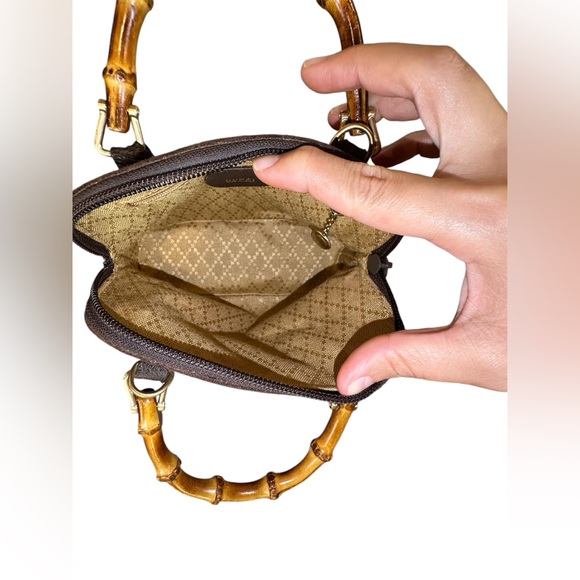 Gucci Bamboo Mini Suede 2 Way Bag - Picture 11 of 16